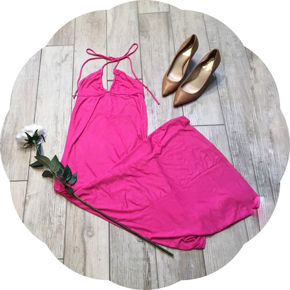 Pink Halter Max Dress
